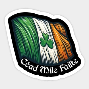 Irish Pride: Céad Míle Fáilte Tee Sticker